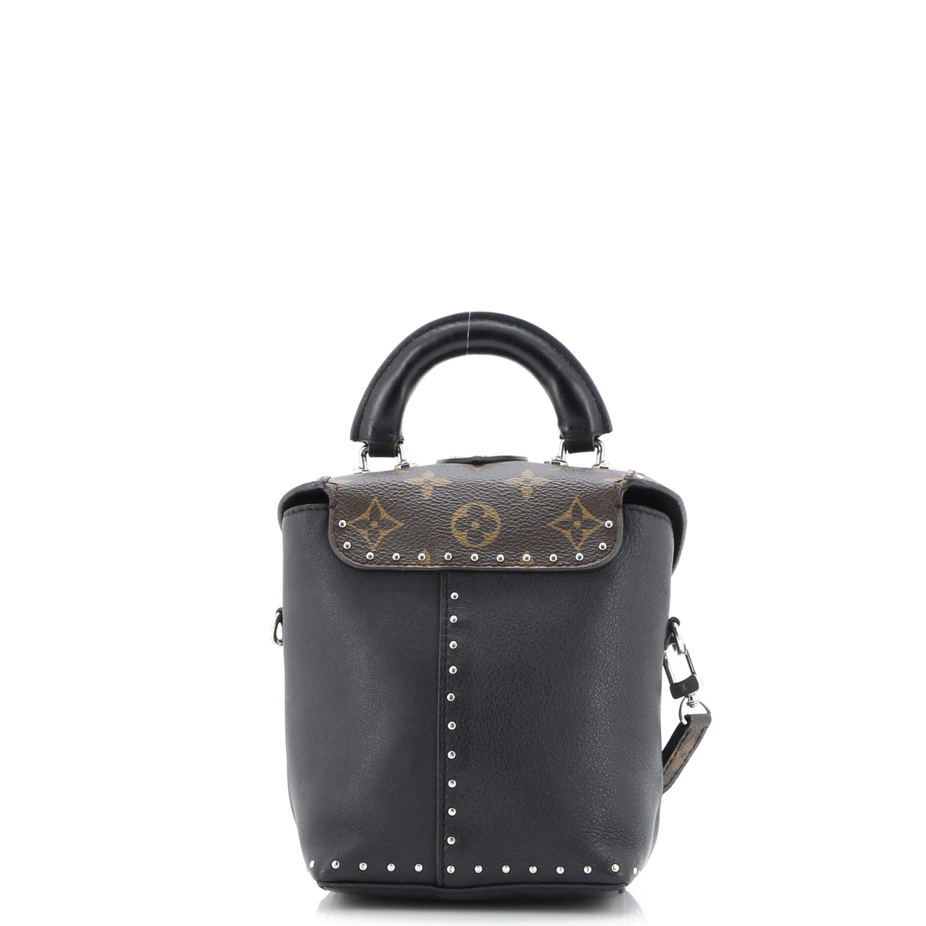 Camera Box Handbag Studded Monogram Canvas and Leather