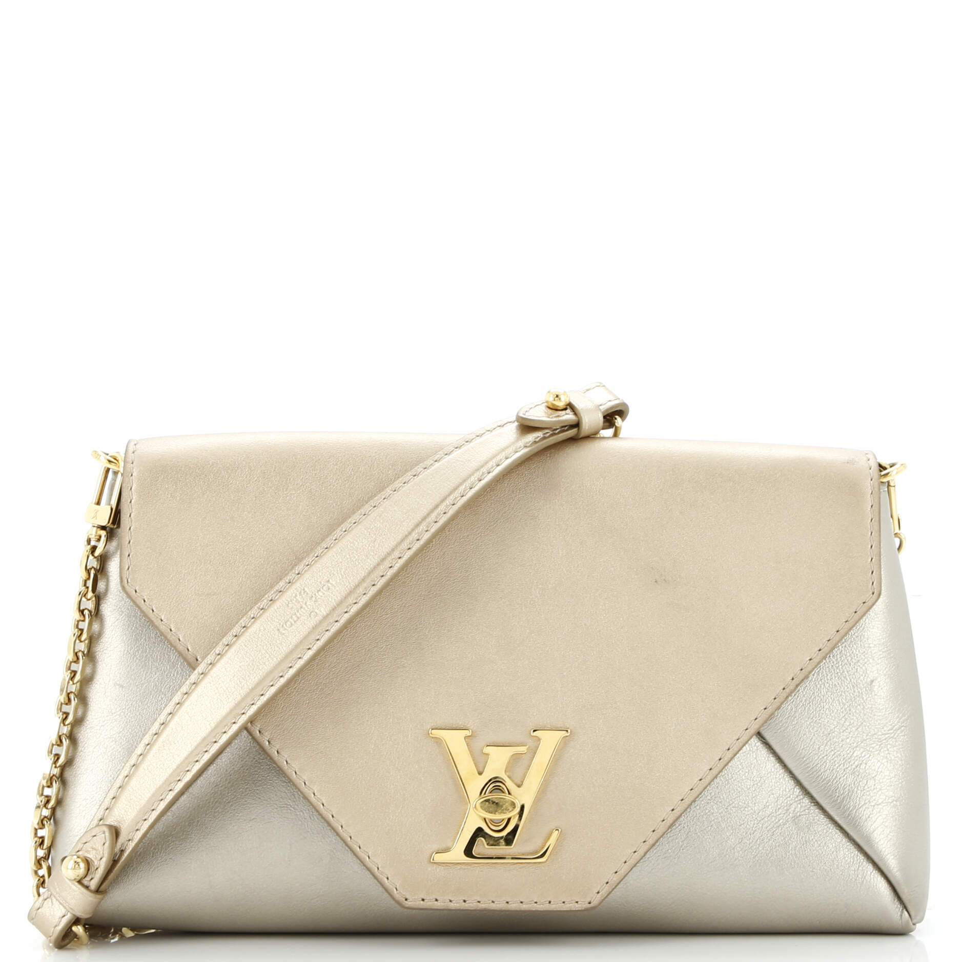 Love Note Chain Clutch Leather