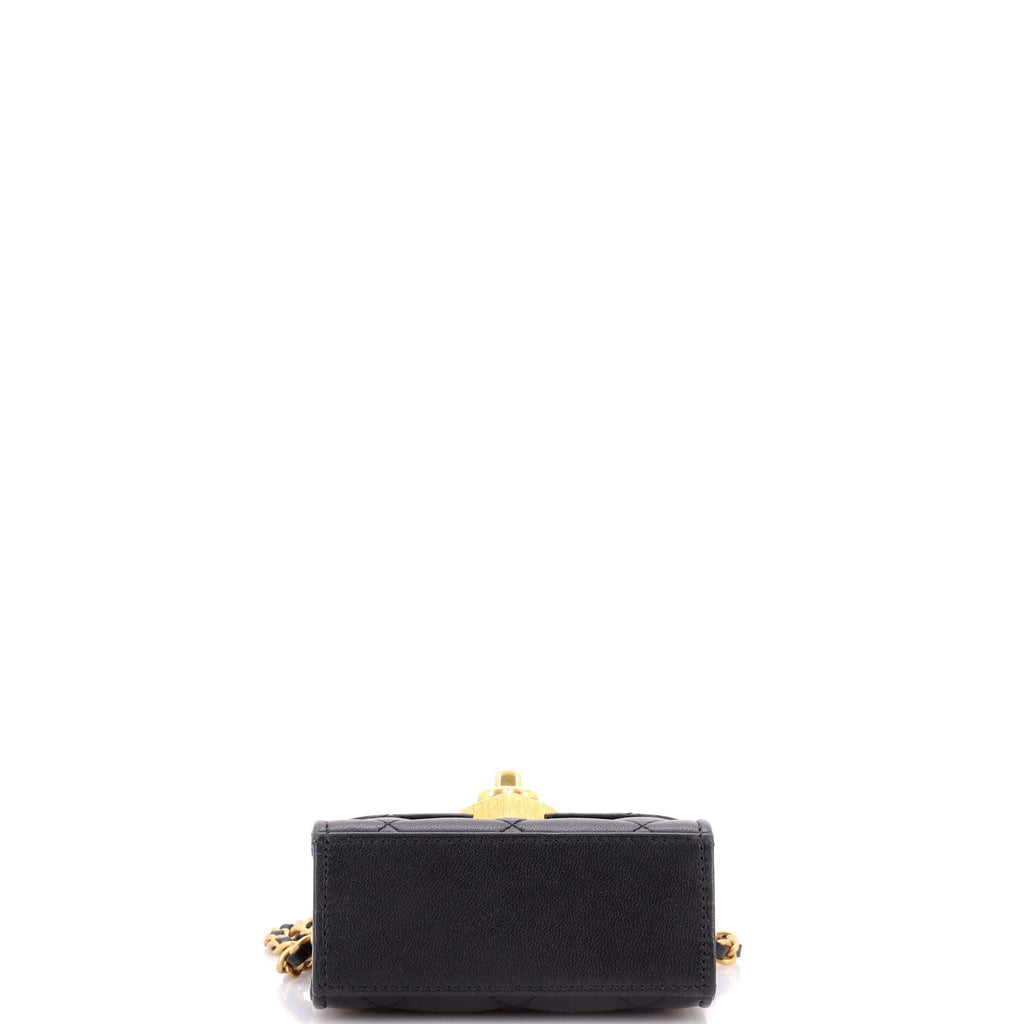 Coco Love CC Heart Clutch with Chain Quilted Lambskin Mini