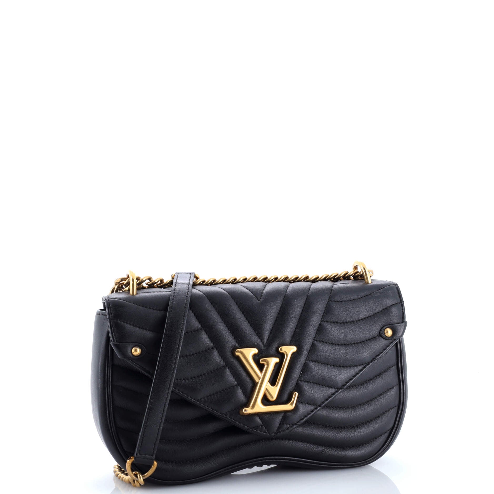 New Wave Chain Bag Quilted Leather MM