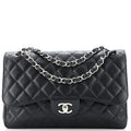 Classic Double Flap Bag Quilted Caviar Jumbo