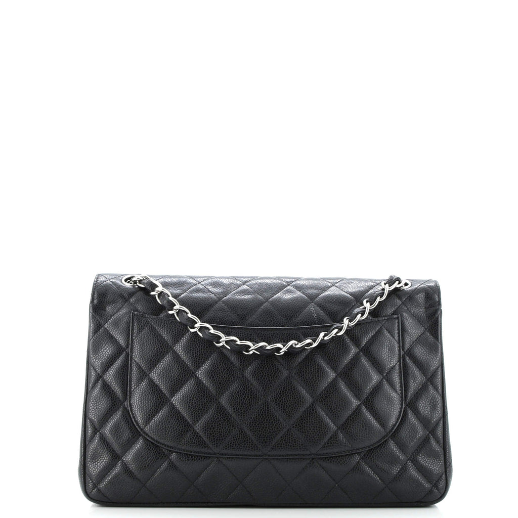 Classic Double Flap Bag Quilted Caviar Jumbo