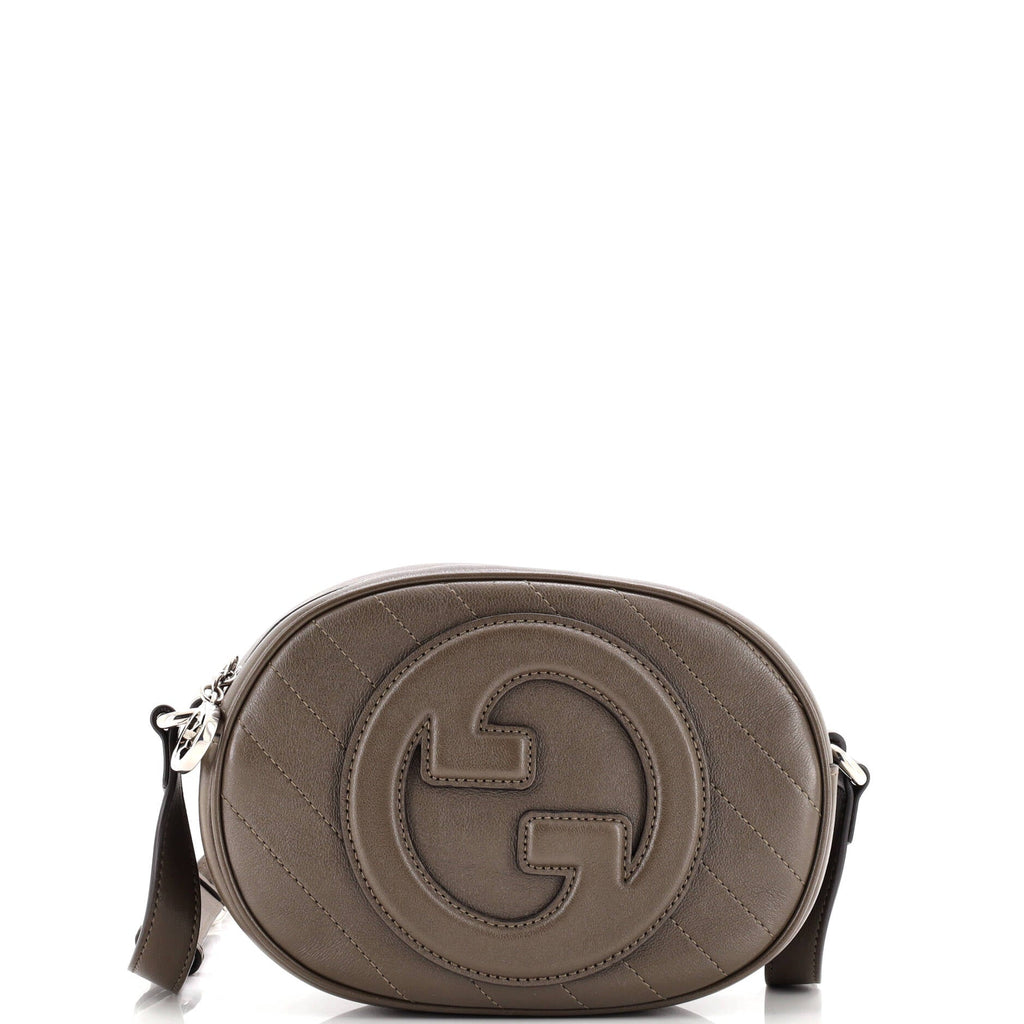 Blondie NM Round Camera Bag Diagonal Quilted Leather