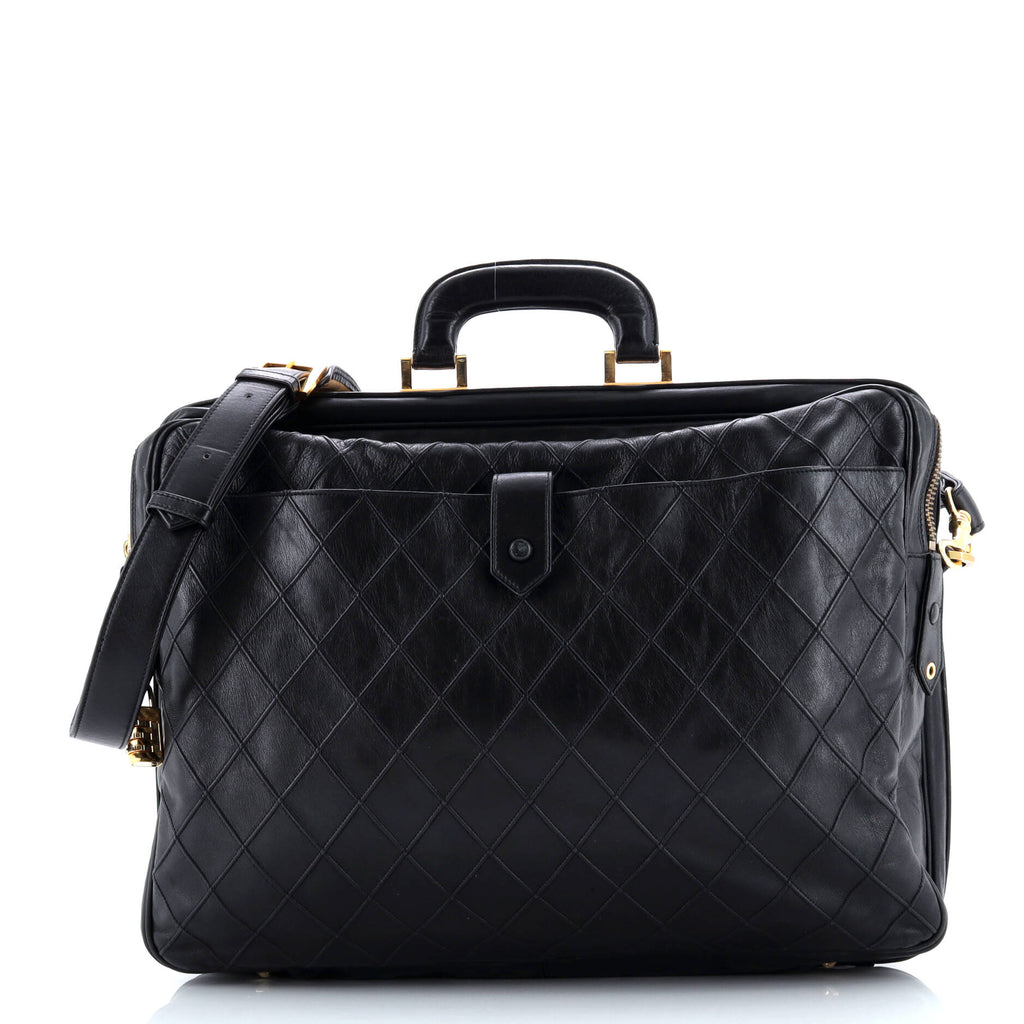 Vintage Diamond Stitch Weekender Quilted Leather Large