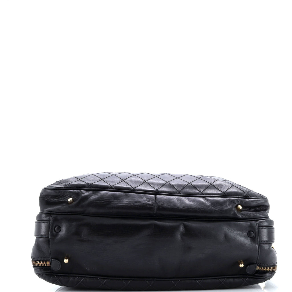 Vintage Diamond Stitch Weekender Quilted Leather Large