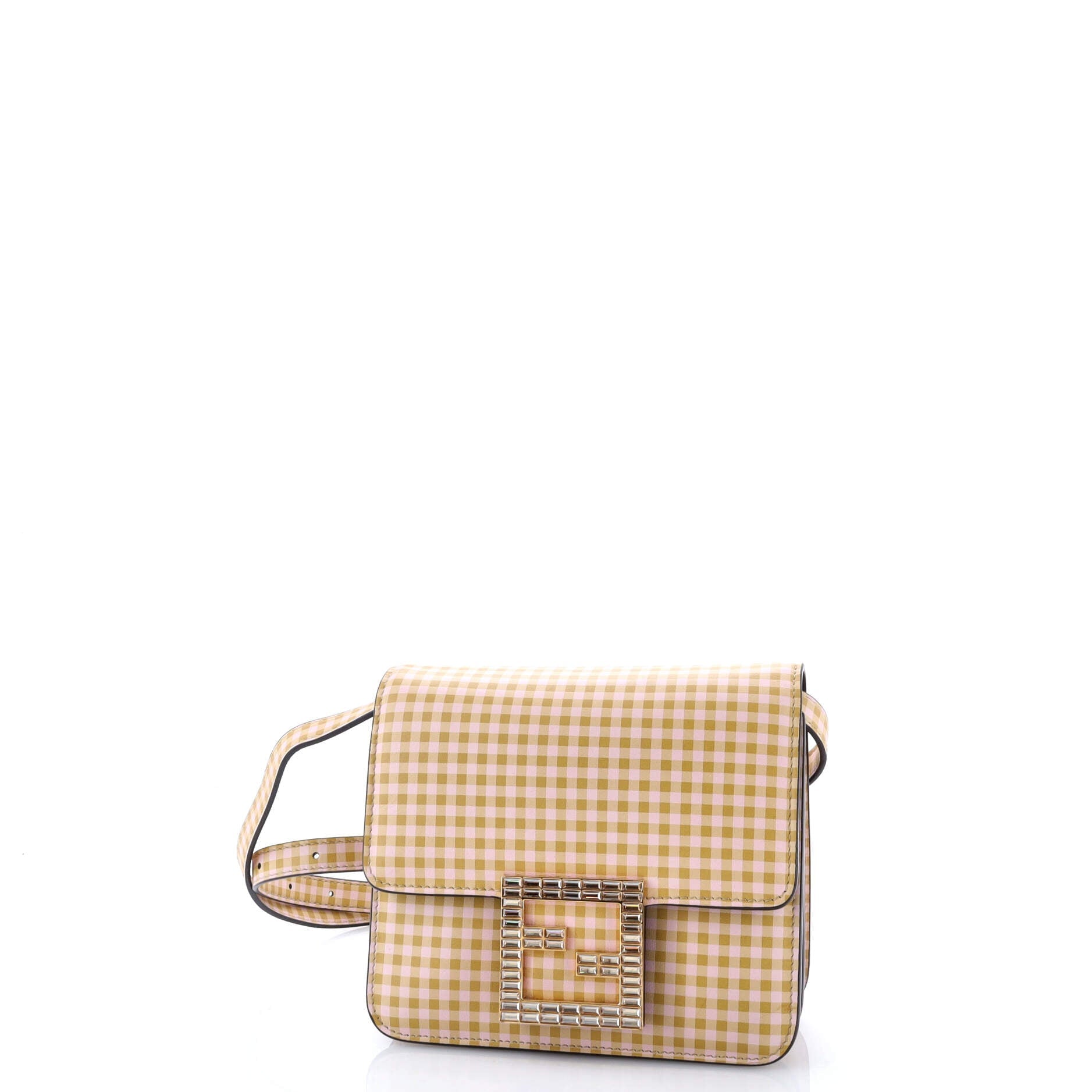 Fab Shoulder Bag Printed Leather with Crystal Detail