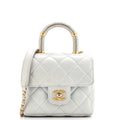 Crush Top Handle Flap Bag Quilted Lambskin Mini