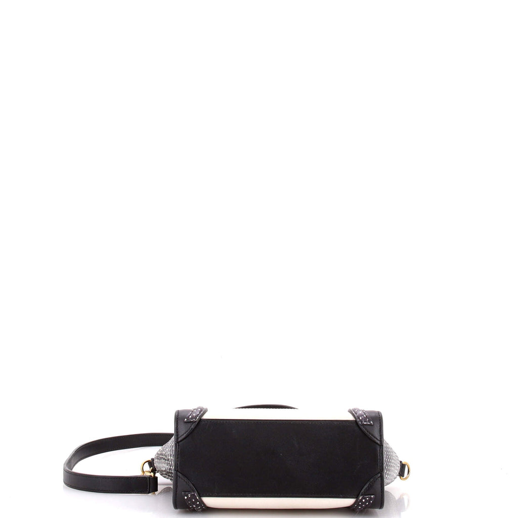 Luggage Bag Leather and Watersnake Nano