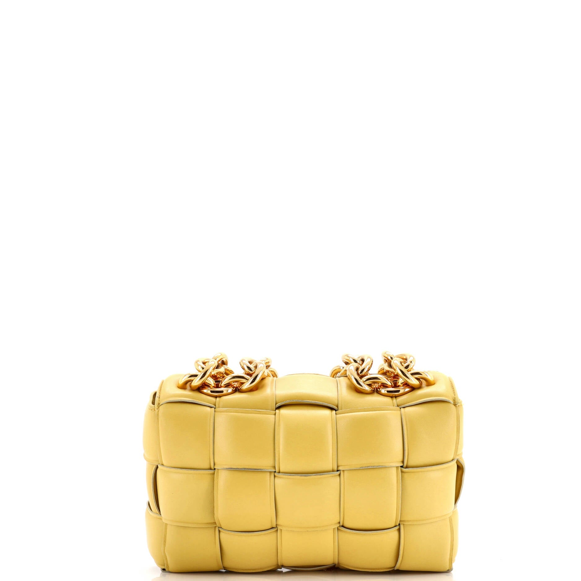 Cassette Chain Crossbody Bag Padded Maxi Intrecciato Leather
