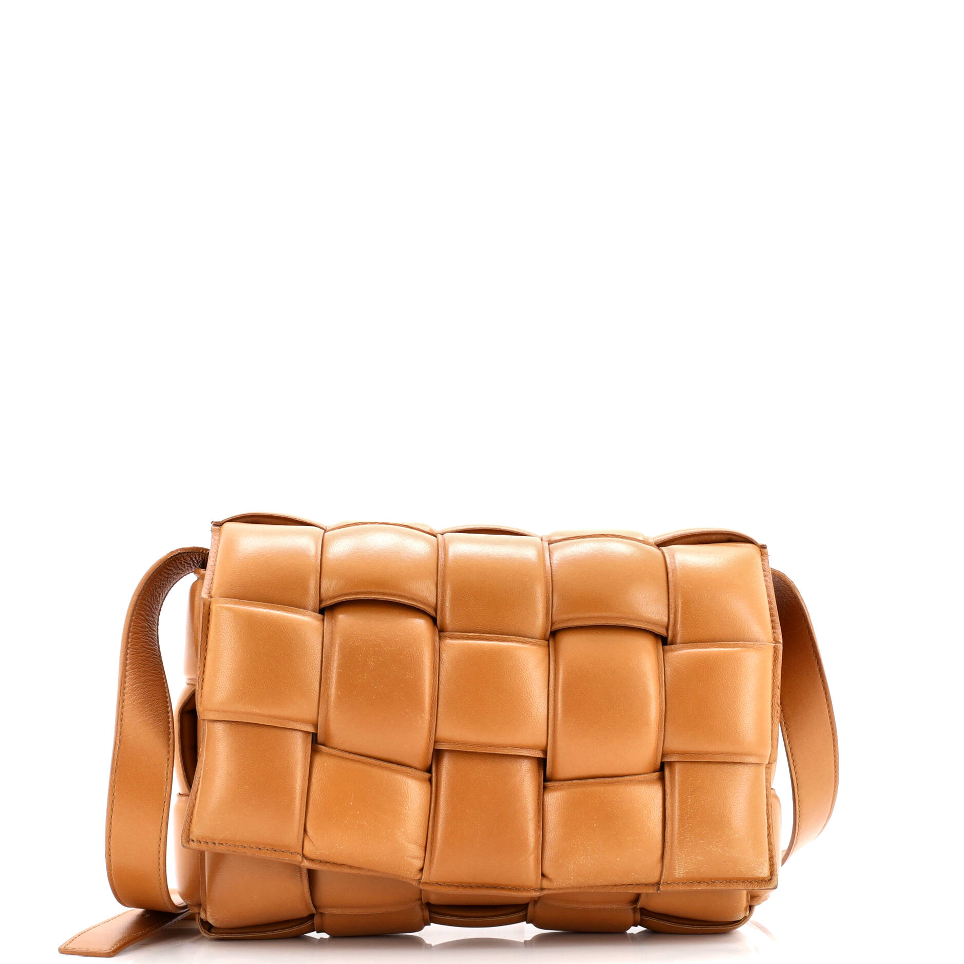 Cassette Crossbody Bag Padded Maxi Intrecciato Leather