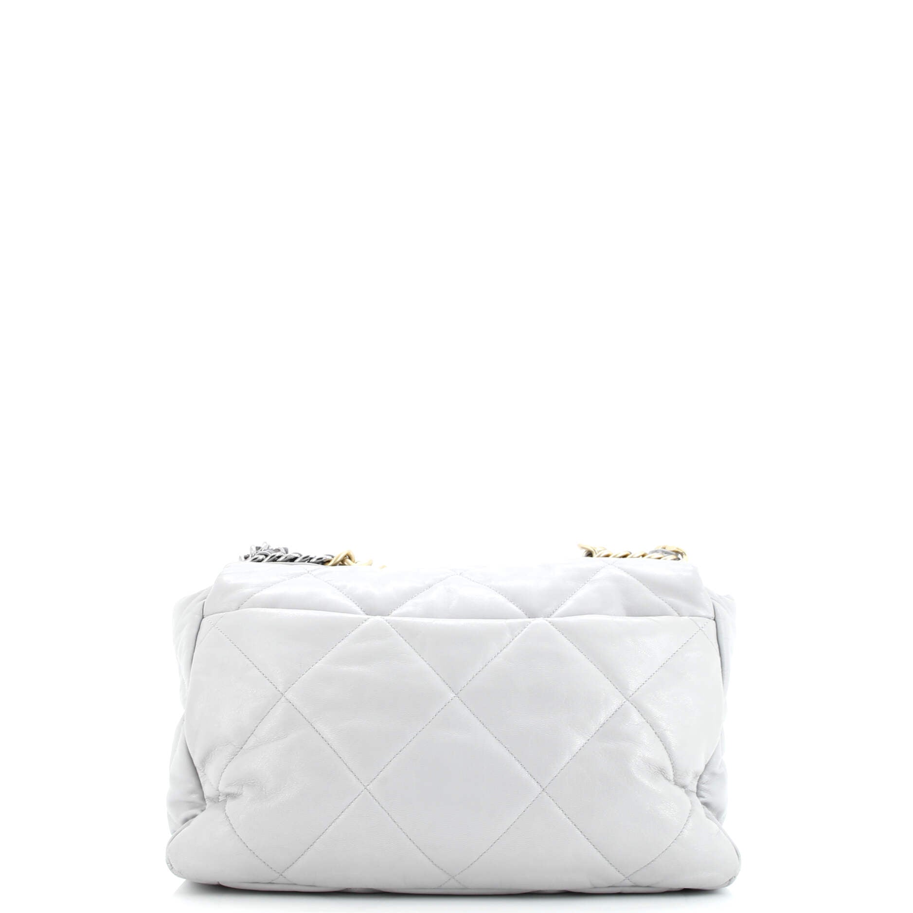 19 Flap Bag Quilted Leather Maxi
