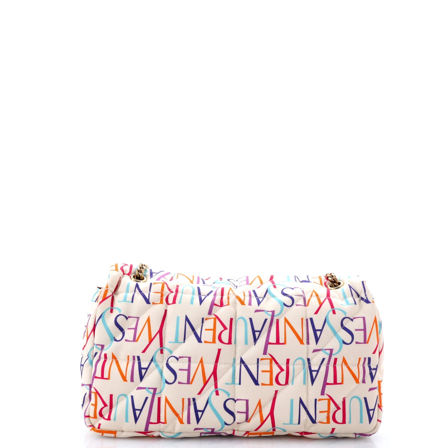 Jamie Flap Bag Quilted Printed Silk Medium
