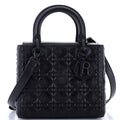 Lady Dior Bag Diamond Motif Cannage Calfskin Medium