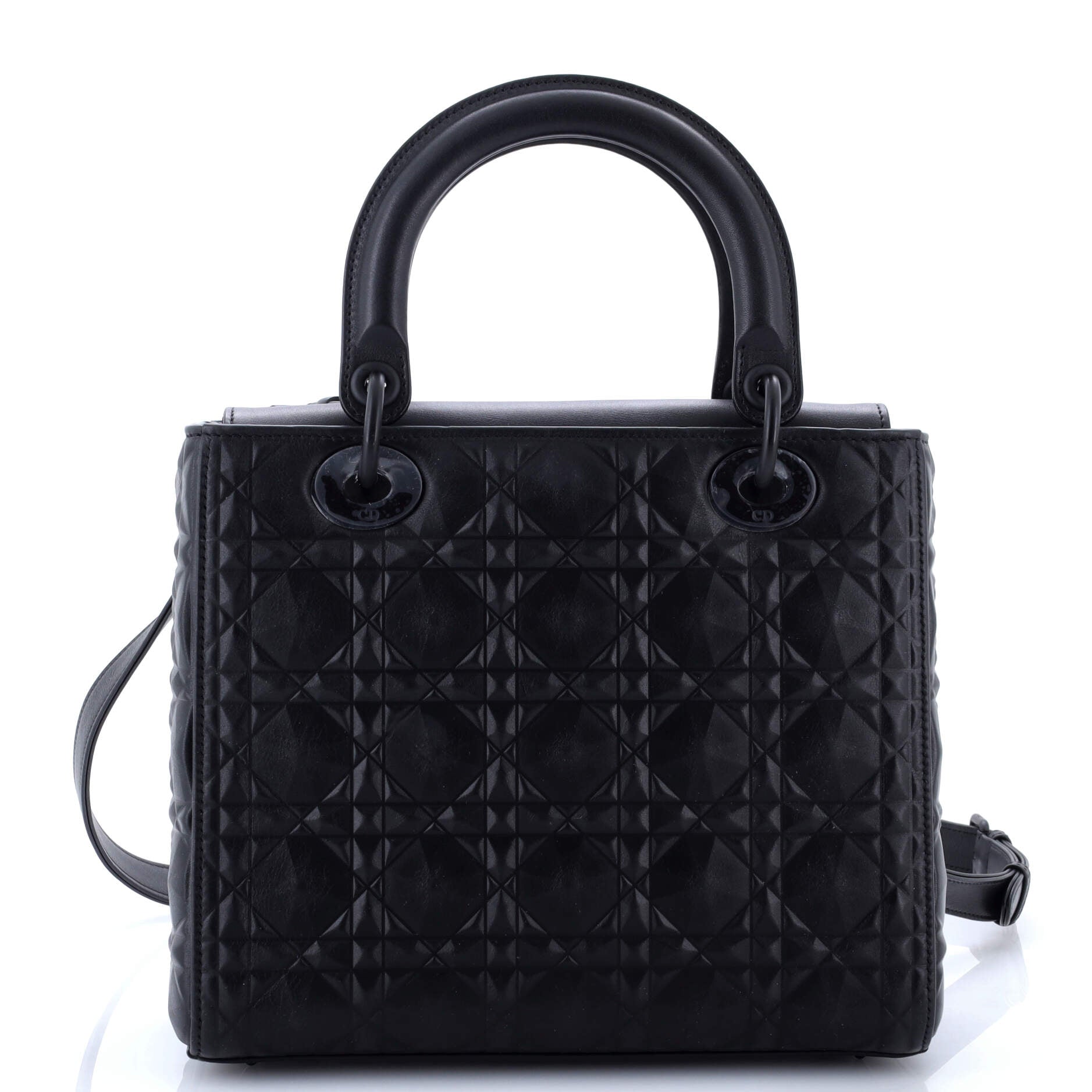 Lady Dior Bag Diamond Motif Cannage Calfskin Medium