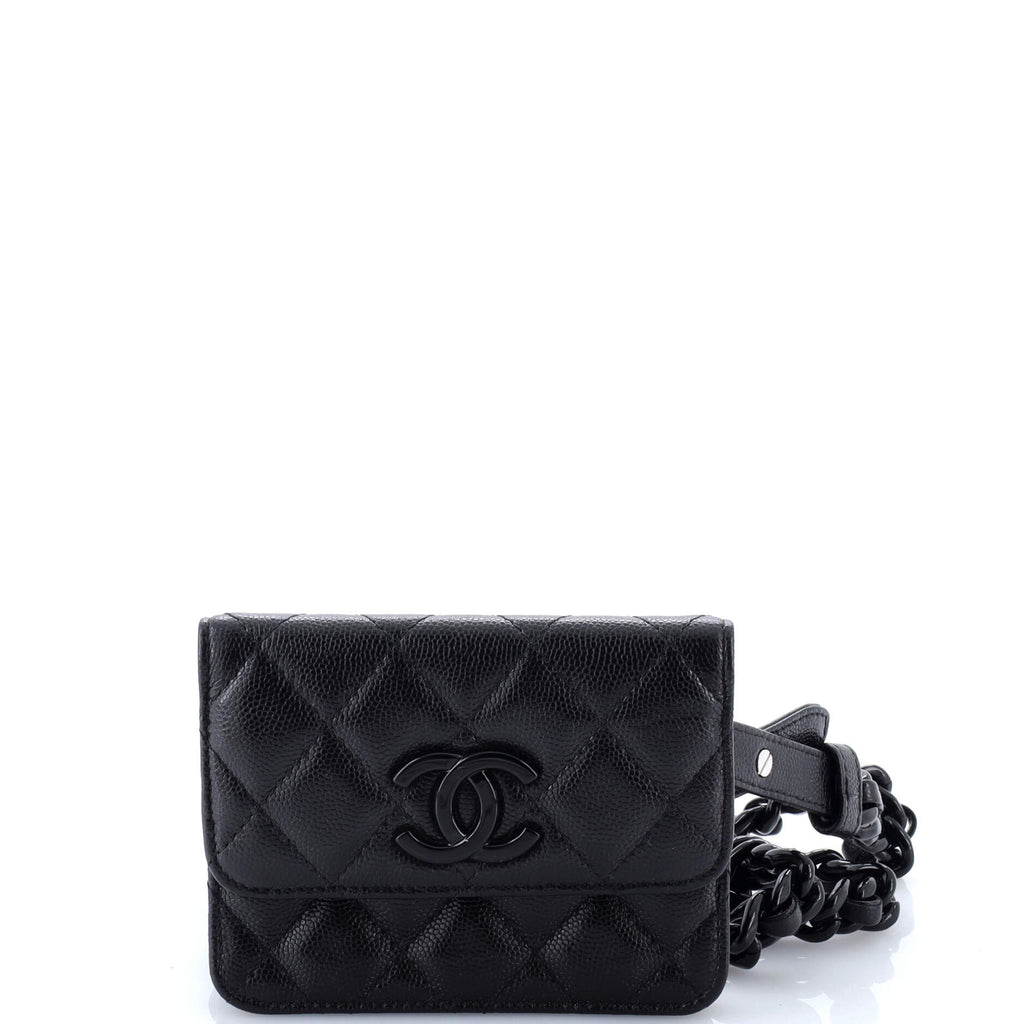 My Everything Flap Card Holder Belt Bag Quilted Caviar