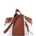 Hammock Bag Leather and Anagram Jacquard Small