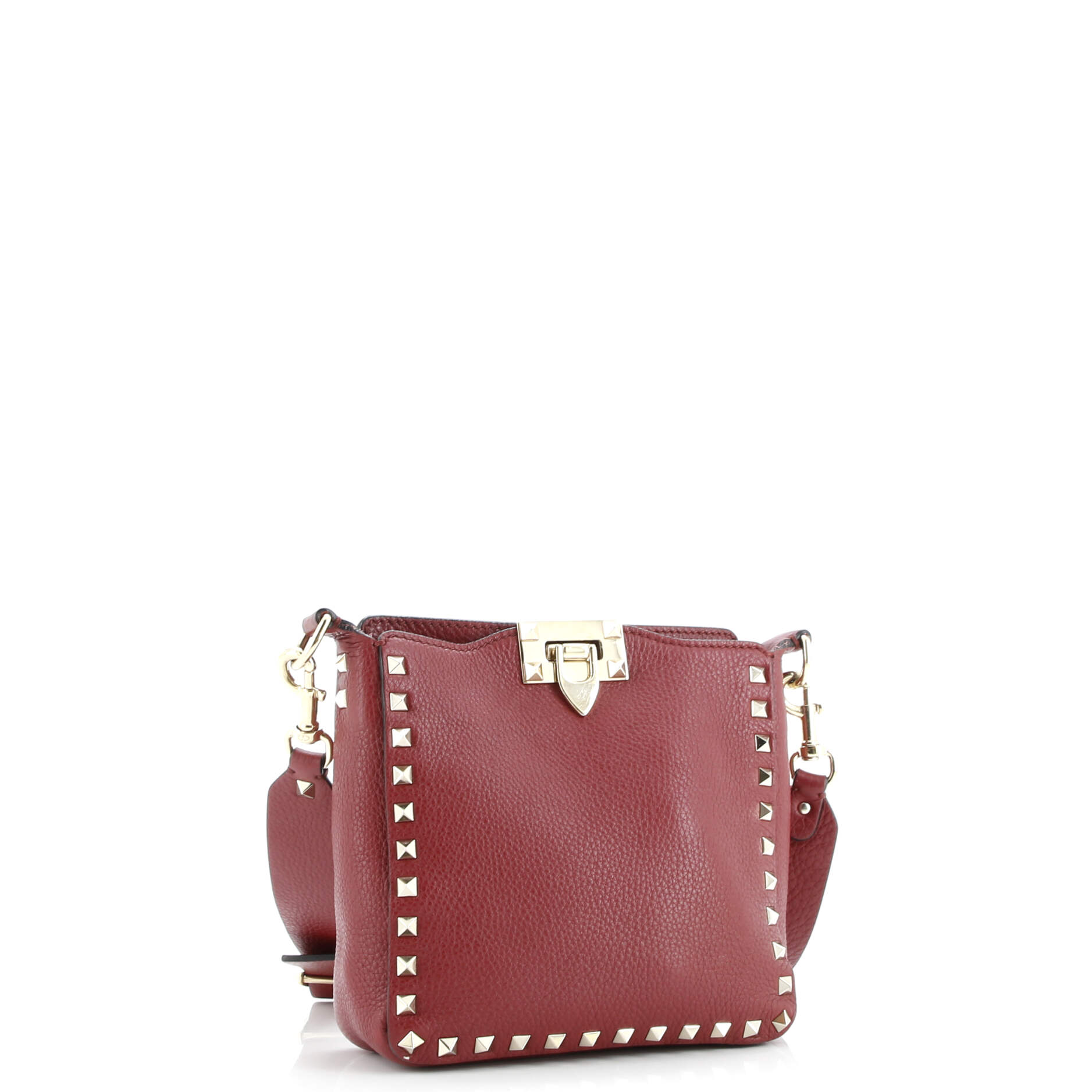 Rockstud Flip Lock Messenger Bag Leather Mini