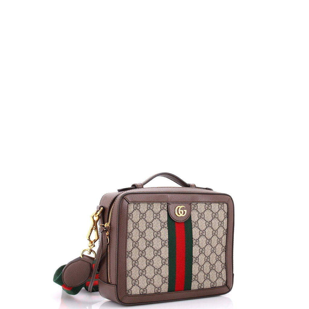 Ophidia Zip Around Camera Bag GG Coated Canvas Small
