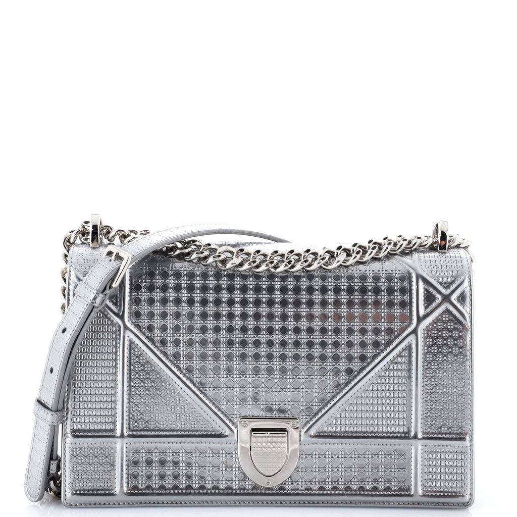 Diorama Flap Bag Cannage Embossed Calfskin Medium