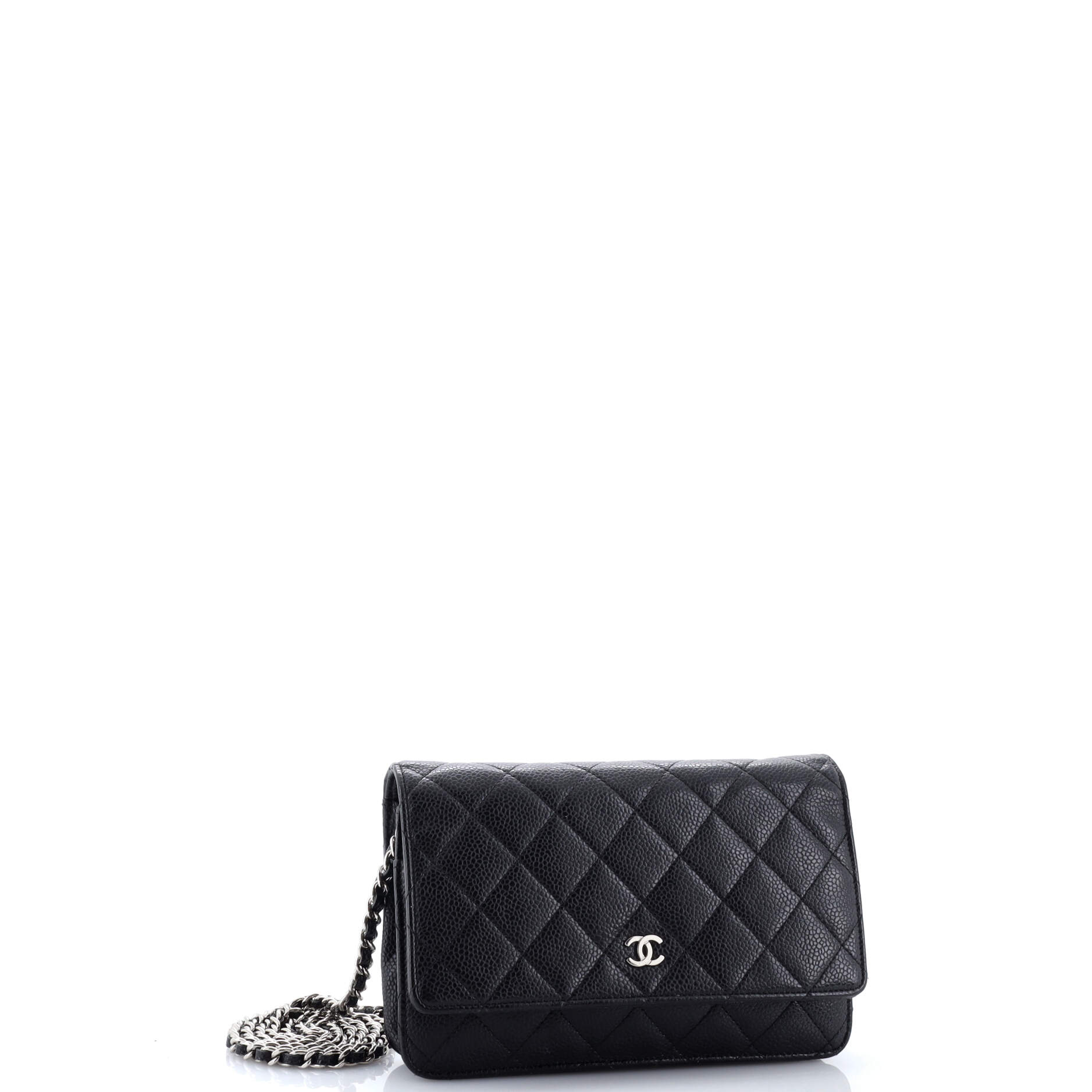 Wallet on Chain Quilted Caviar