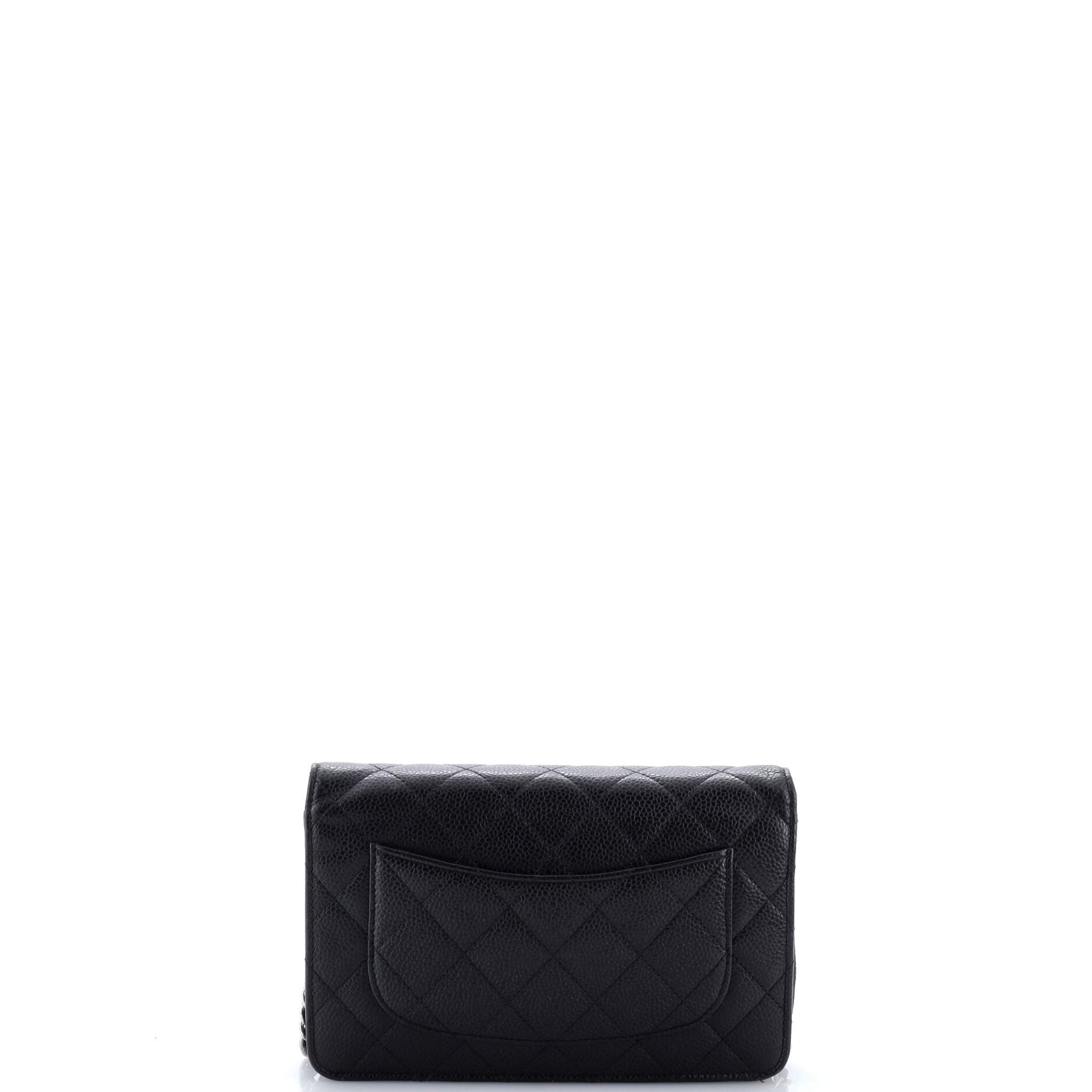 Wallet on Chain Quilted Caviar