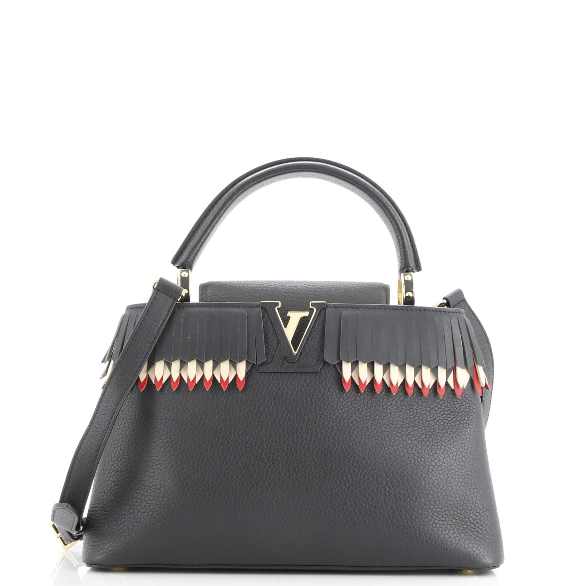 Capucines Bag Leather with Fringe Detail PM