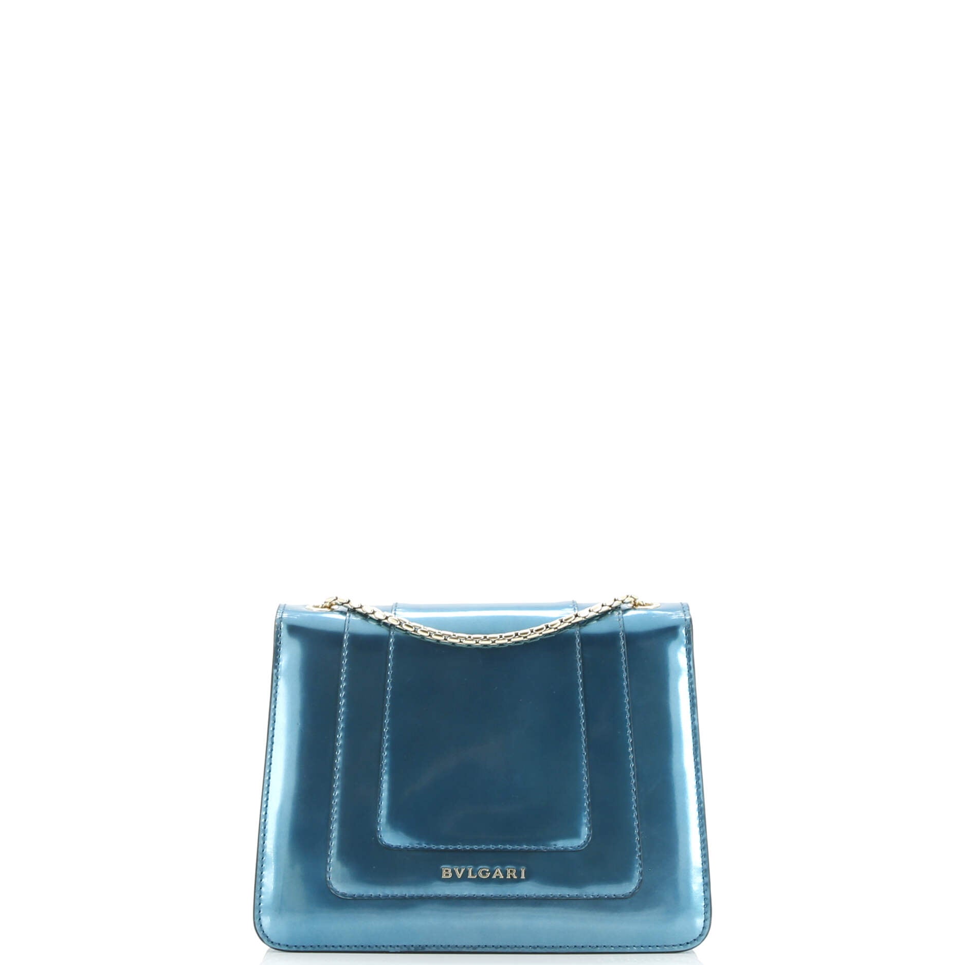 Serpenti Forever Square Shoulder Bag Metallic Leather Small