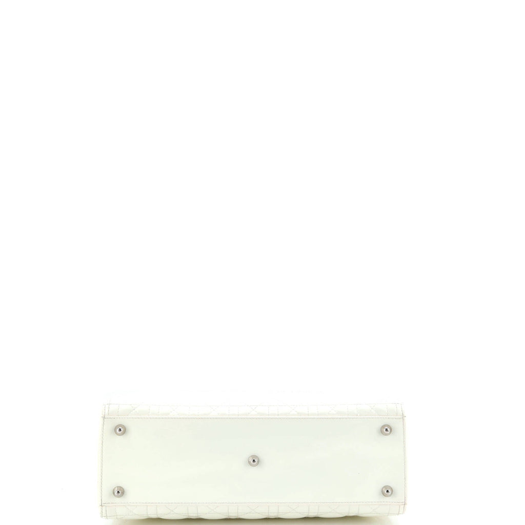 Lady Dior Bag Cannage Quilt Patent Large