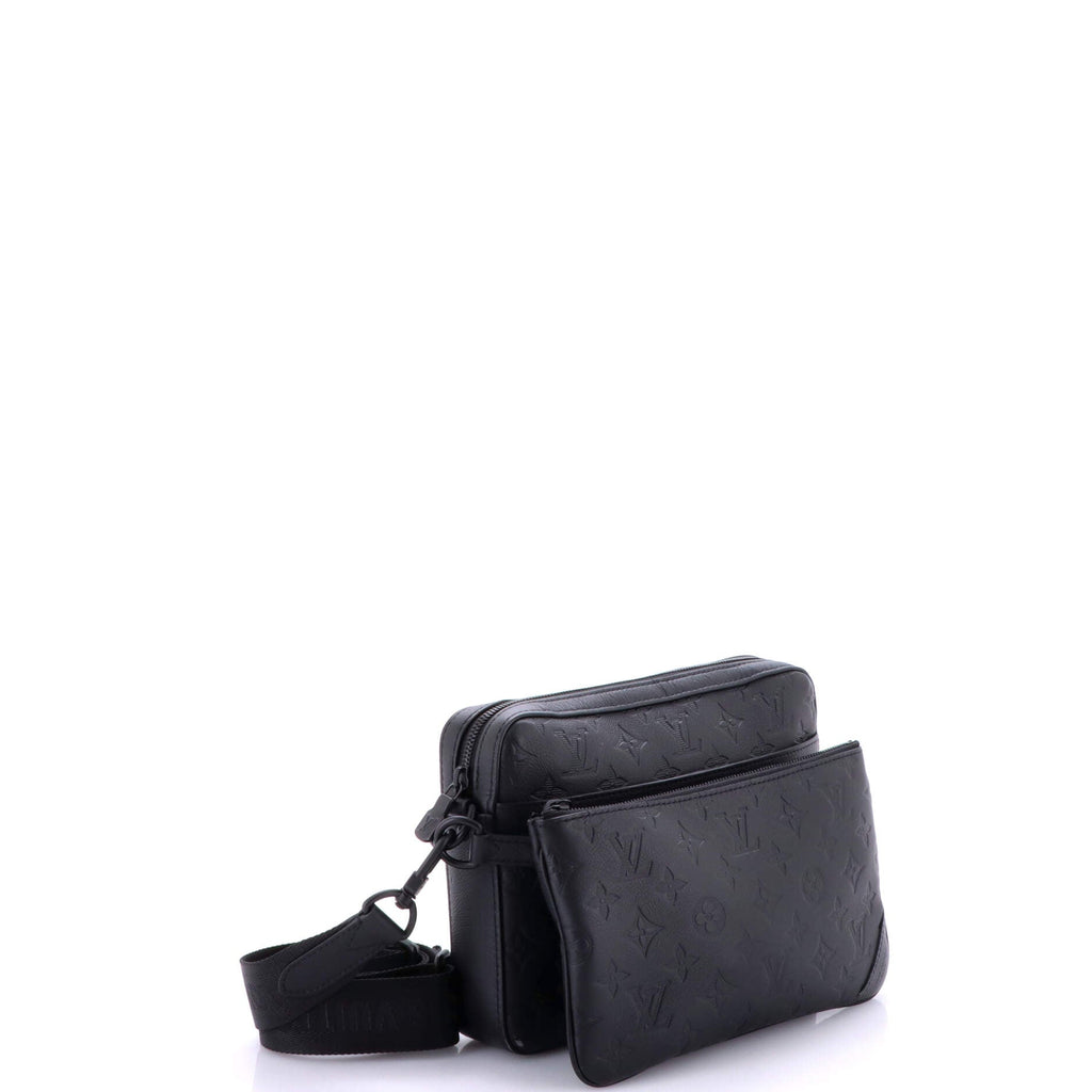 Trio Messenger Bag Monogram Shadow Leather