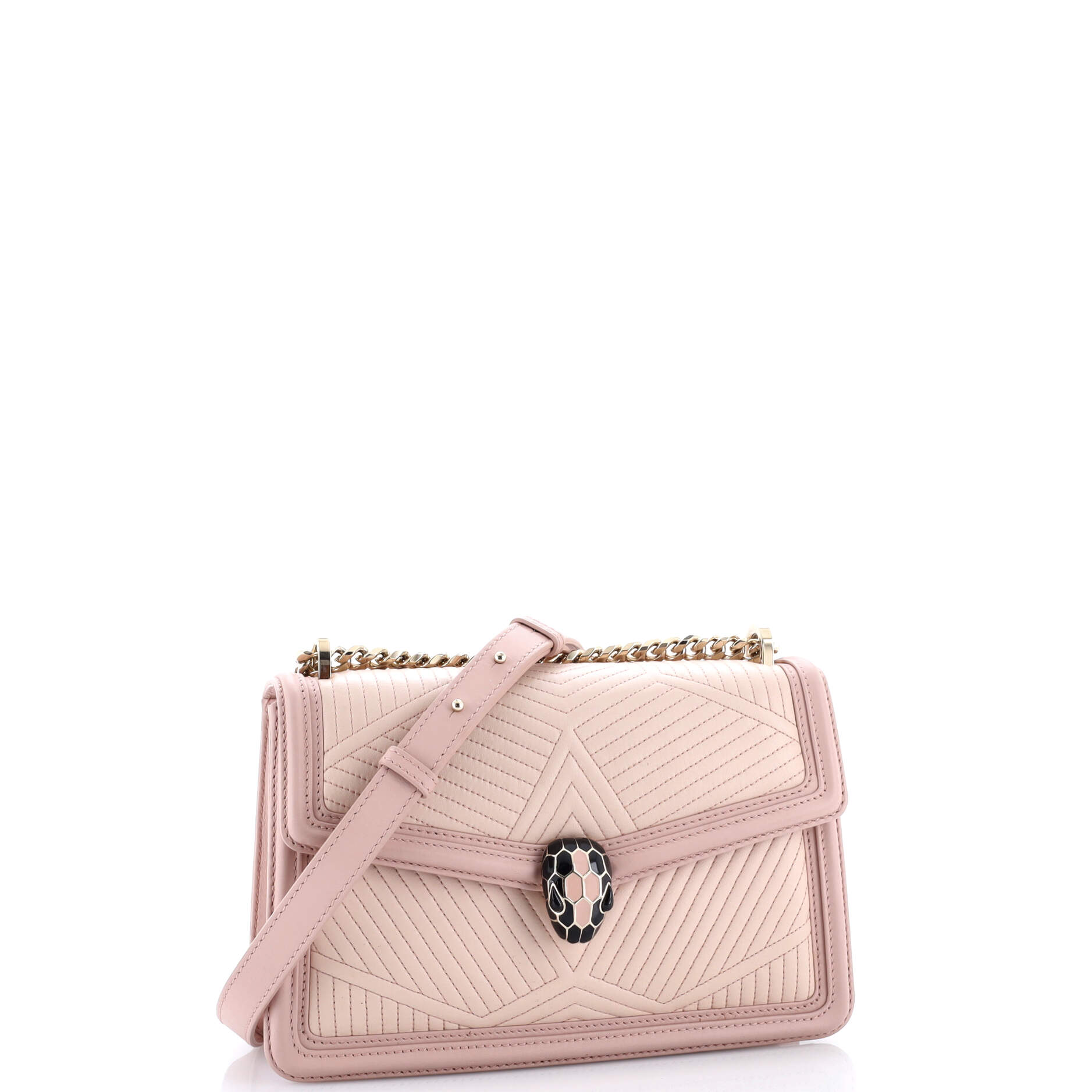 Serpenti Forever Shoulder Bag Quilted Leather Small