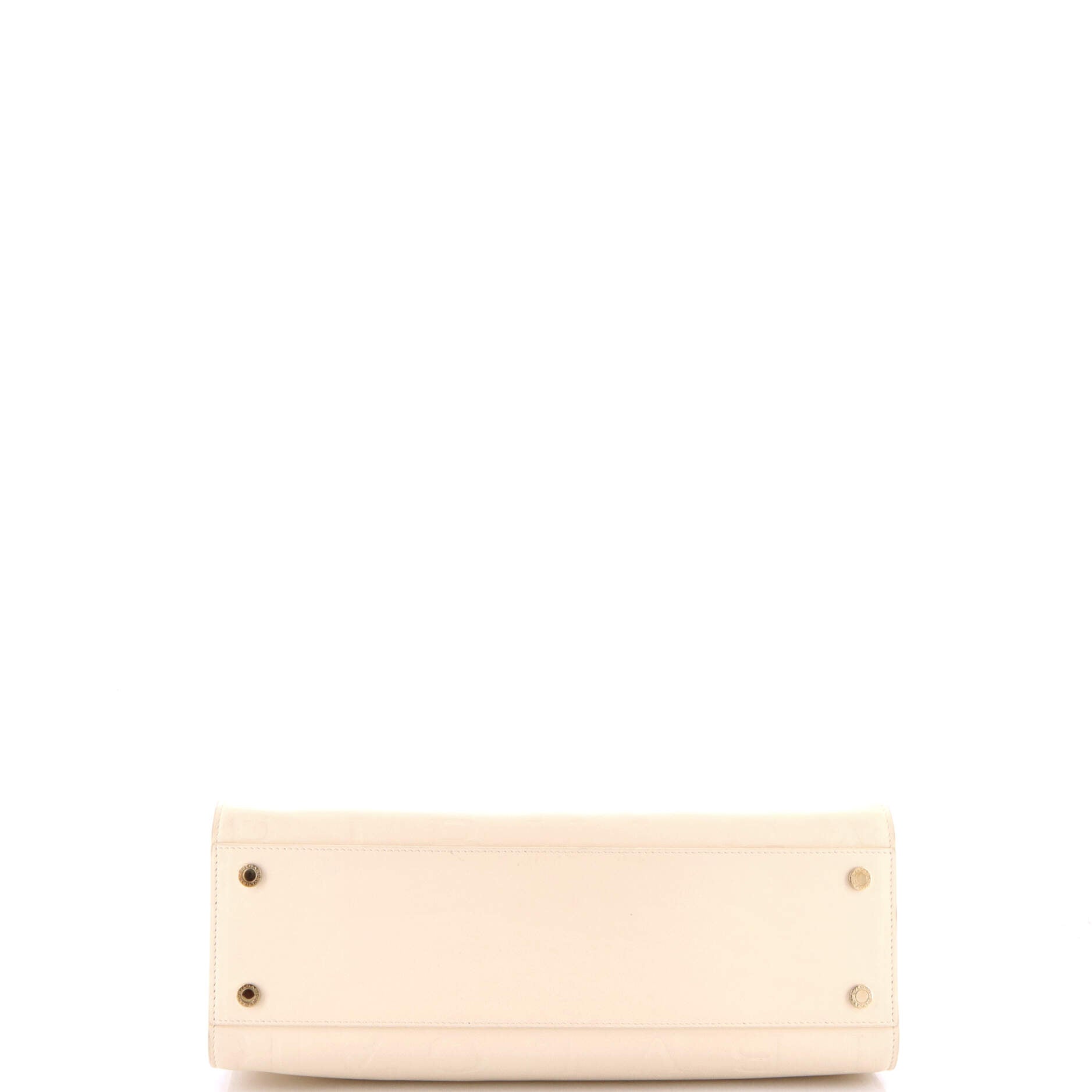 Logo Convertible Tote Embroidered Leather Medium