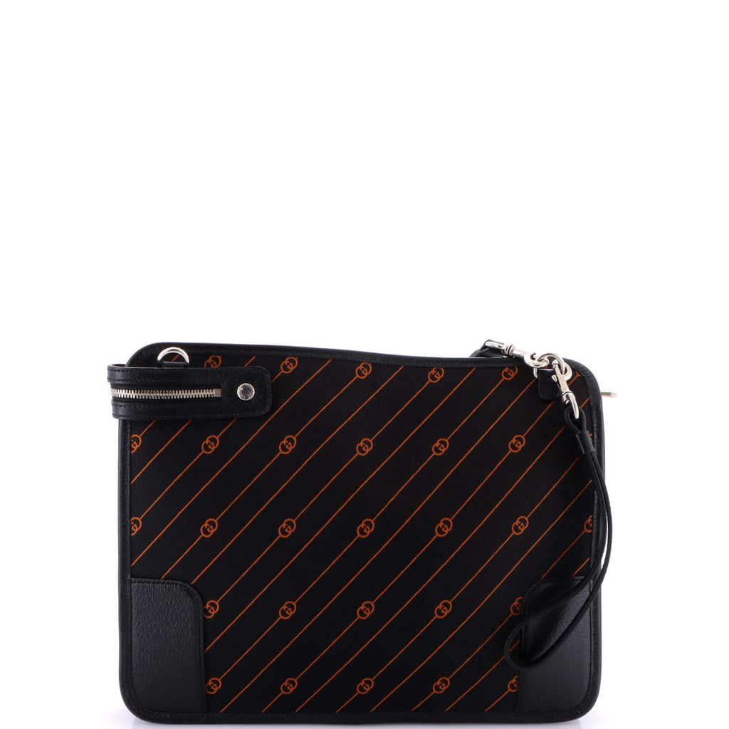 Interlocking G Messenger Bag GG Jacquard with Leather