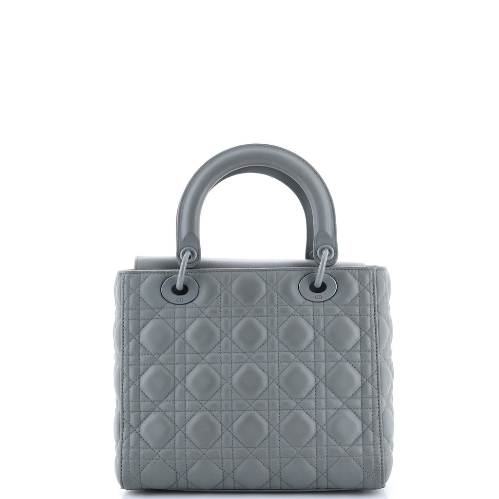 Ultra Matte Lady Dior Bag Cannage Quilt Calfskin Medium