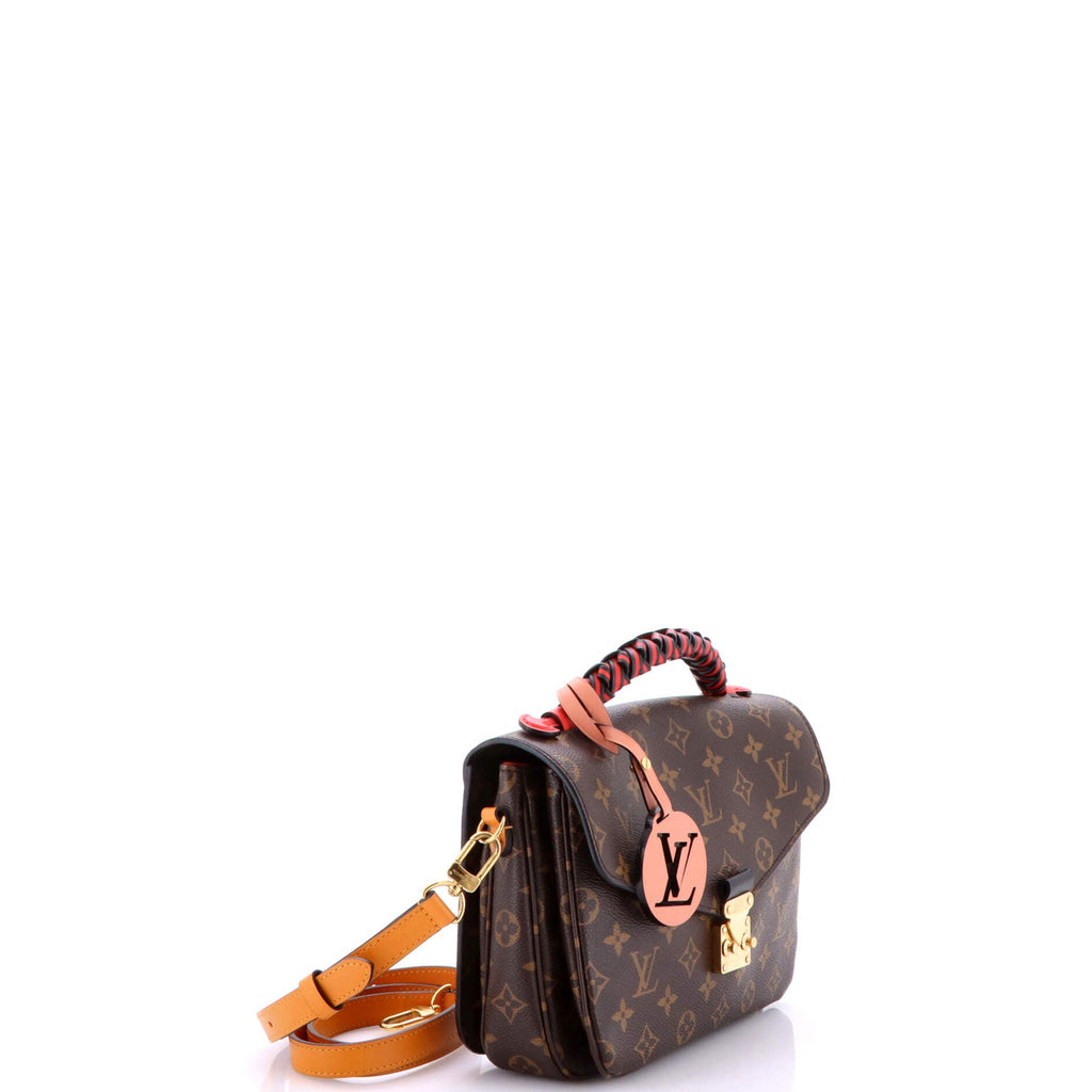 Braided Handle Pochette Metis Monogram Canvas with Leather