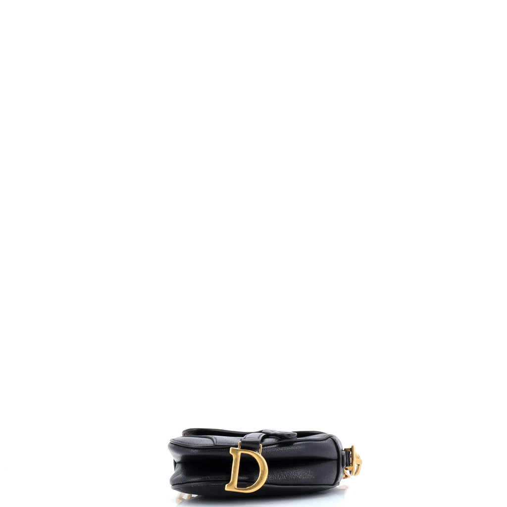 Saddle Handbag with Strap Leather Micro