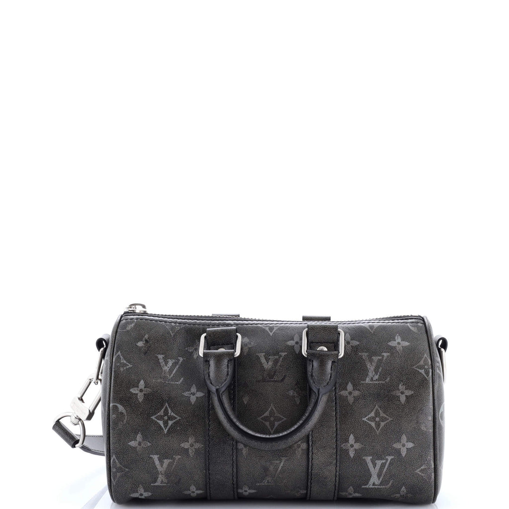 Keepall Bandouliere Bag Brushed Monogram Leather 25