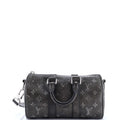 Keepall Bandouliere Bag Brushed Monogram Leather 25