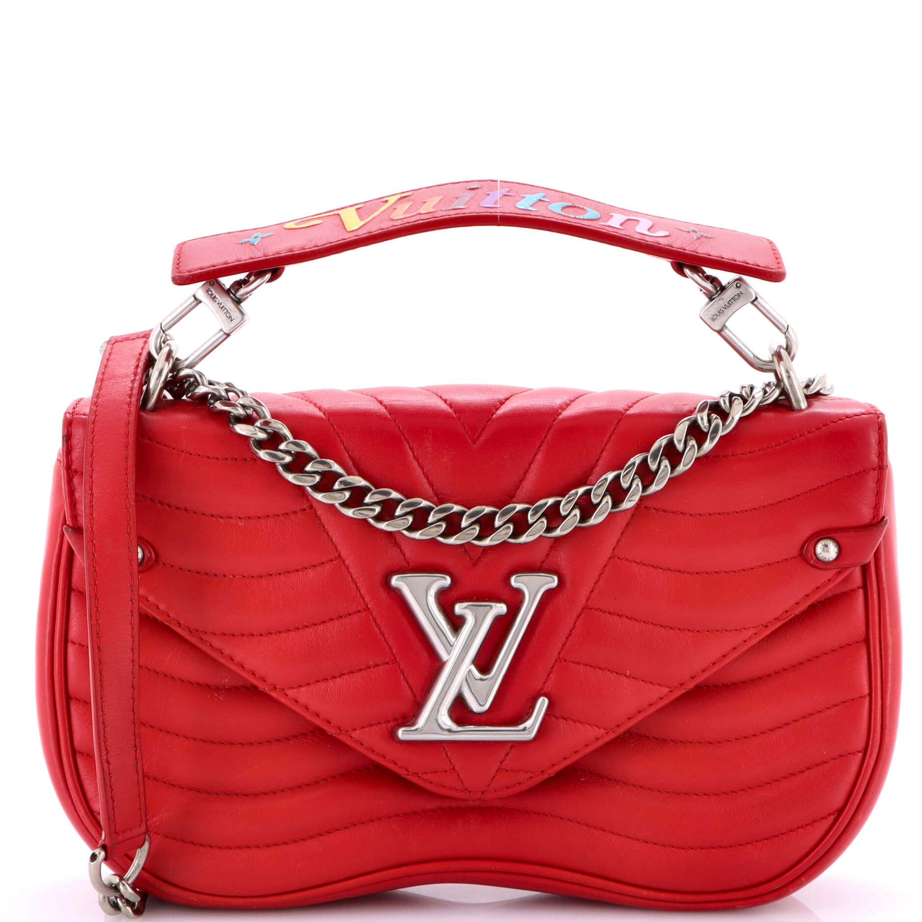 New Wave Chain Bag Quilted Leather MM