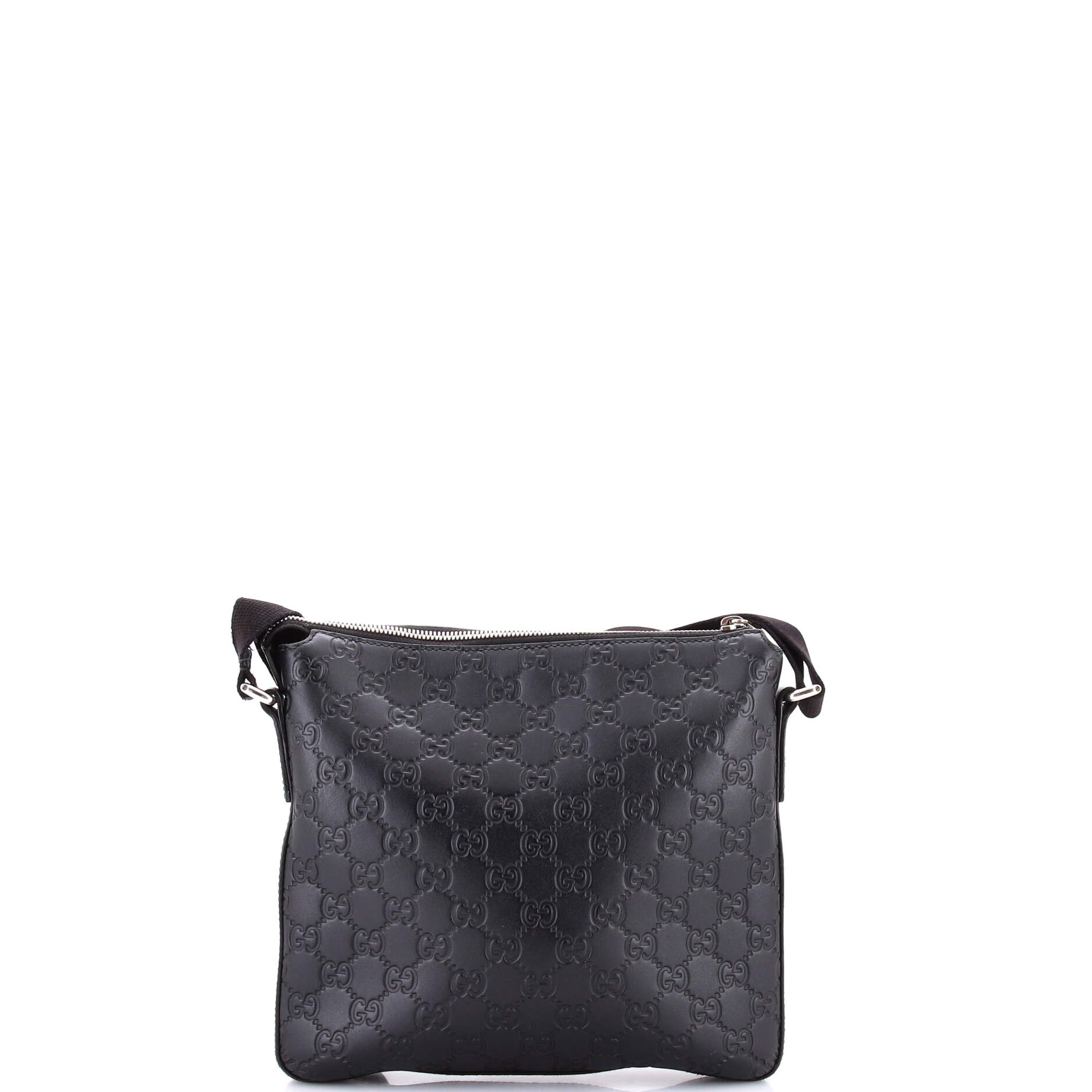 Signature Zip Messenger Bag Guccissima Leather Small