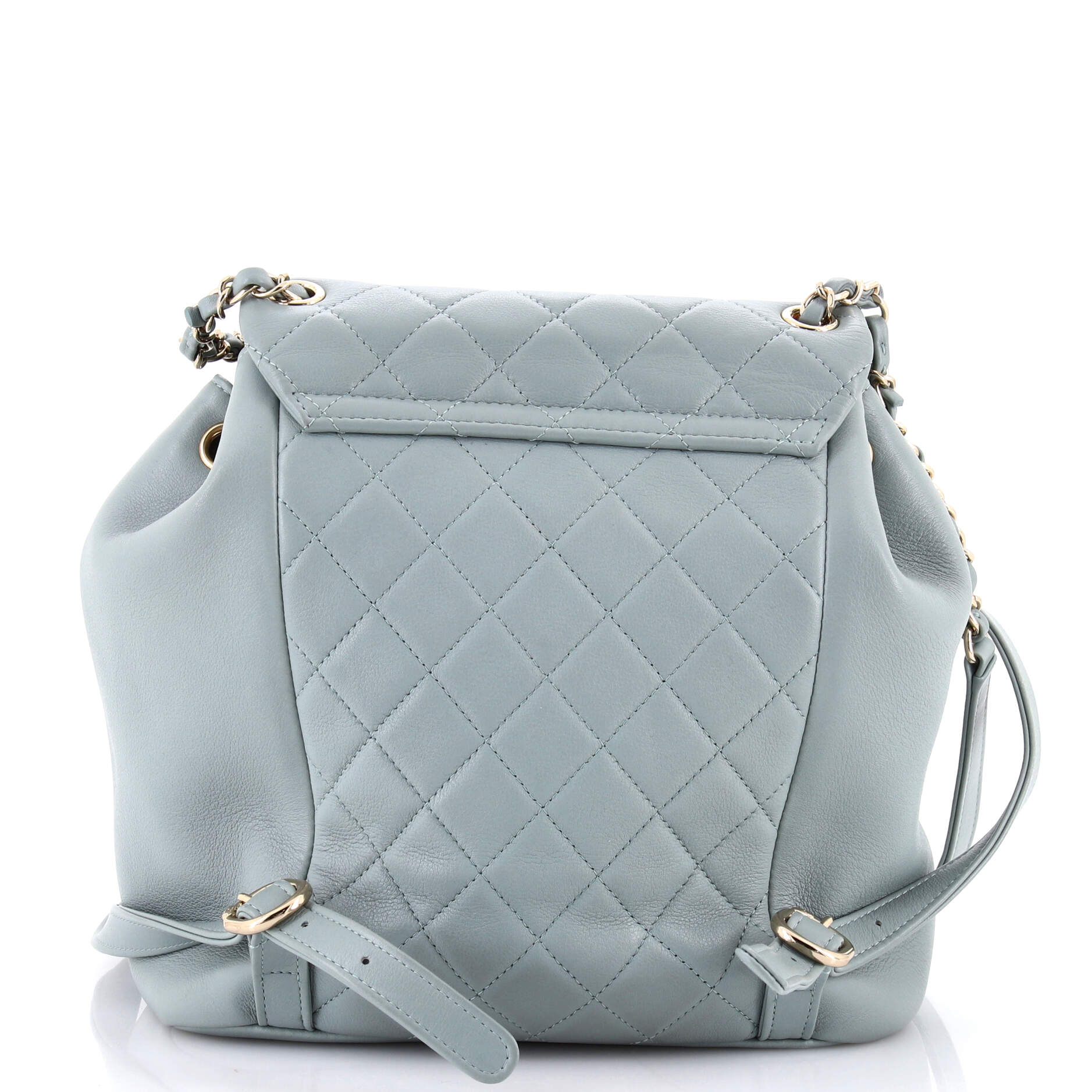 Duma Drawstring Backpack Quilted Leather Large