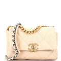 19 Flap Bag Quilted Leather Medium