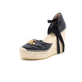 Women's GG Marmont Wedge Espadrilles Matelasse Leather