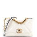 19 Flap Bag Quilted Leather Medium