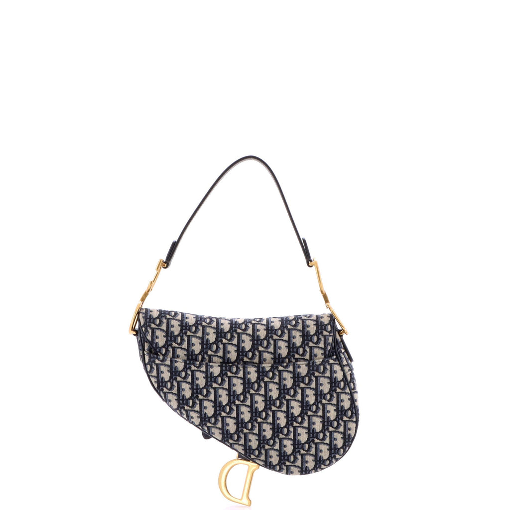 Saddle Handbag with Strap Oblique Canvas Medium