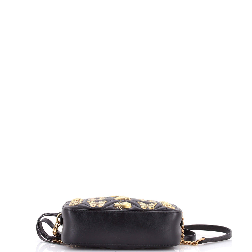 GG Marmont Shoulder Bag Embellished Matelasse Leather Small