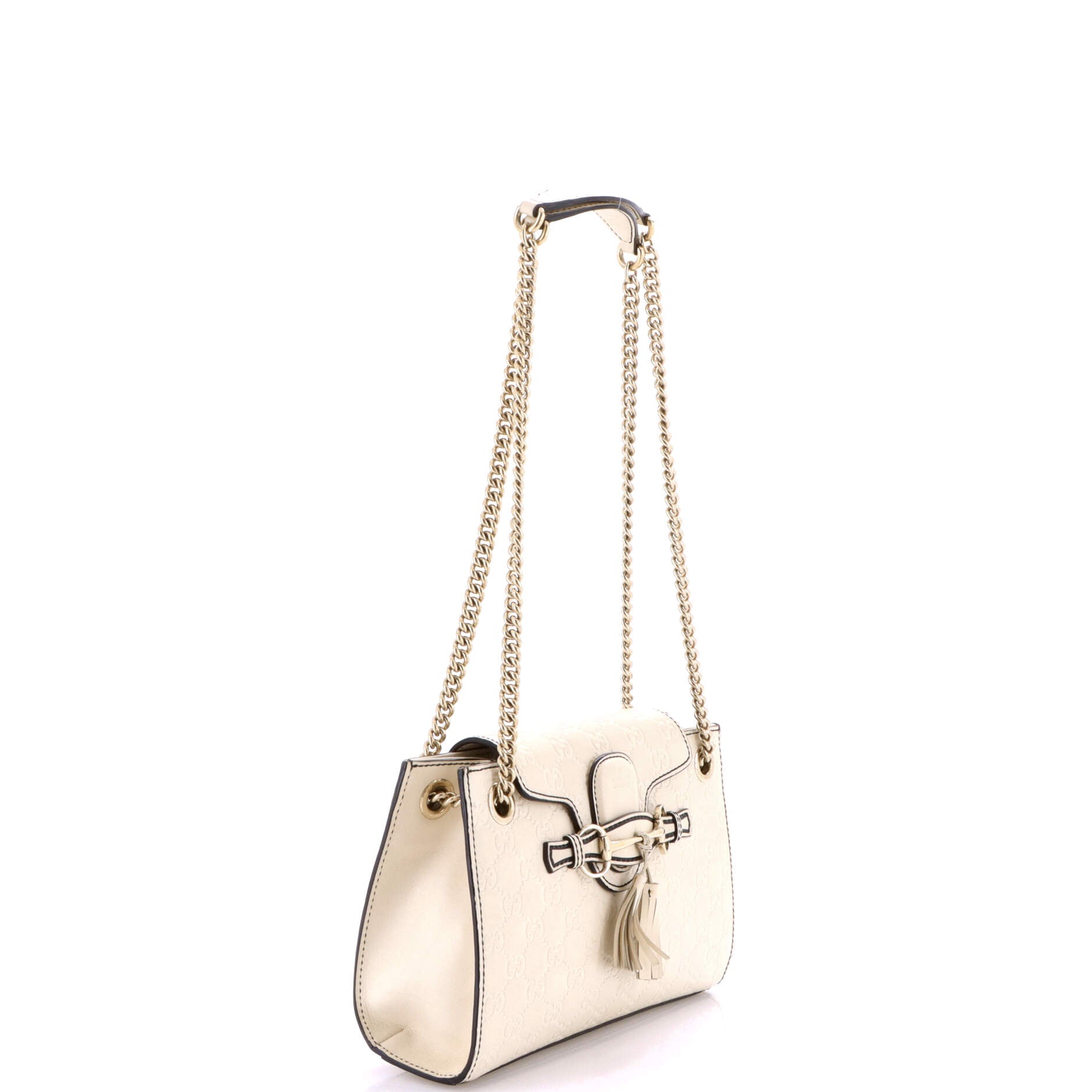 Emily Chain Flap Shoulder Bag Guccissima Leather Small