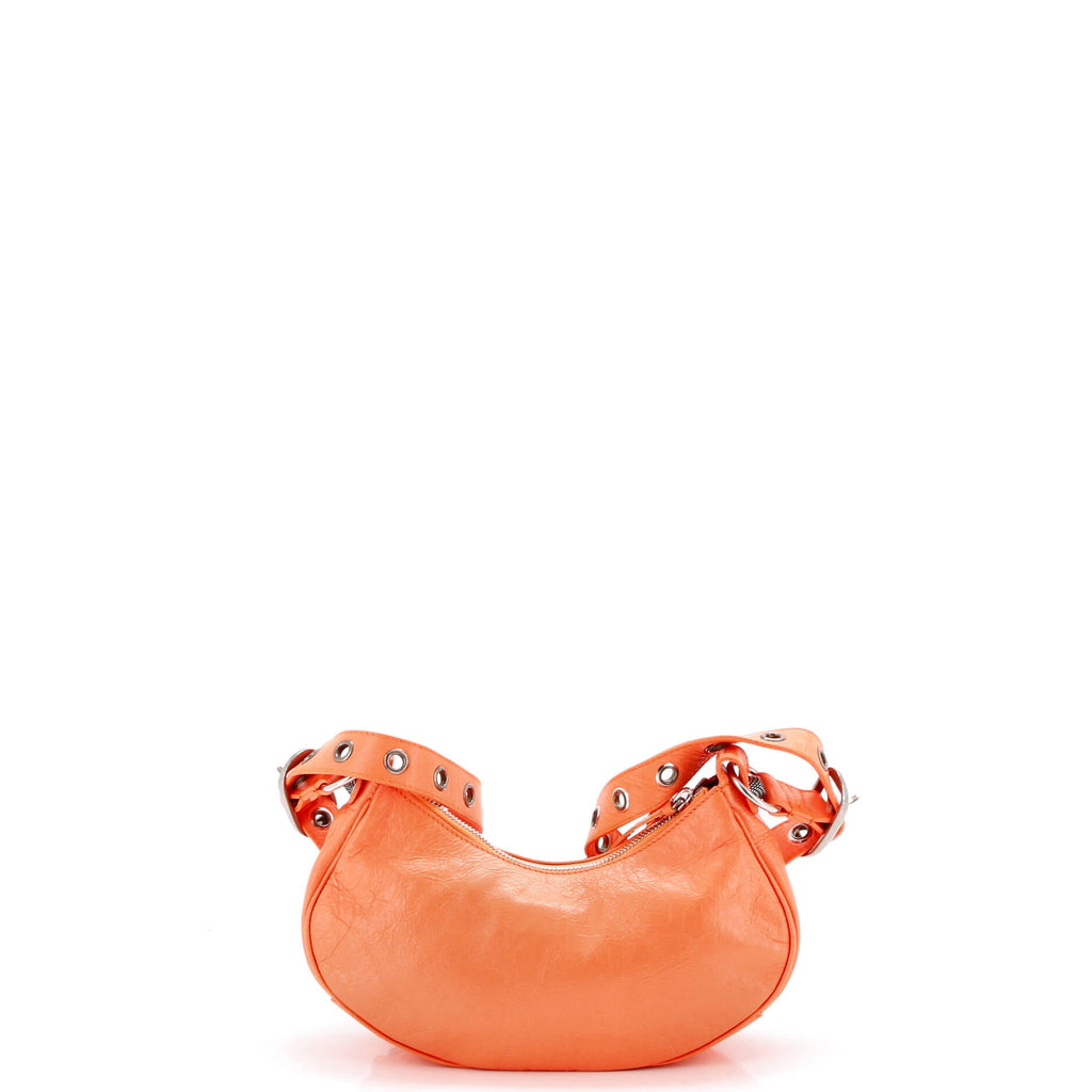 Le Cagole Giant Studs Shoulder Bag Leather XS