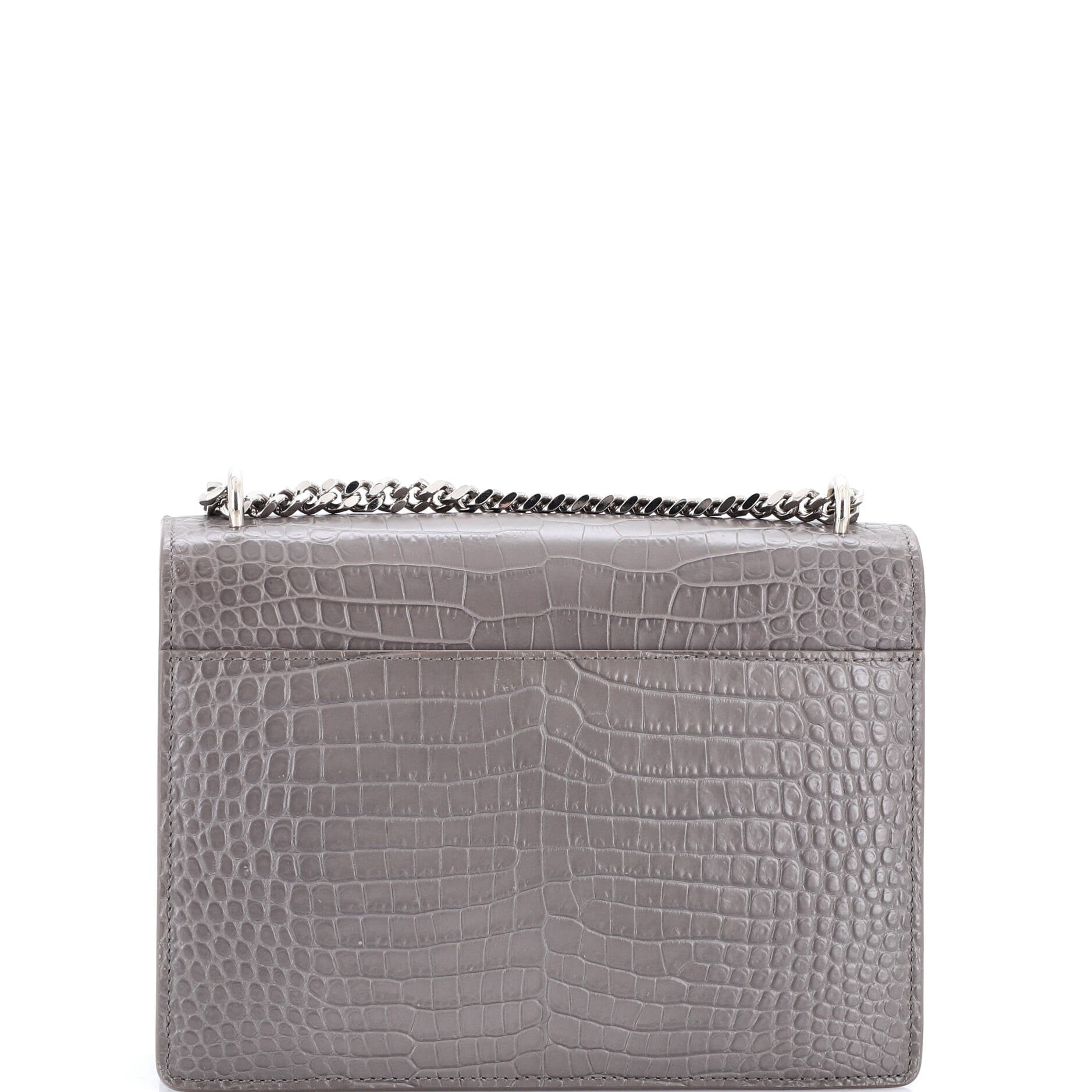 Sunset Crossbody Bag Crocodile Embossed Leather Medium