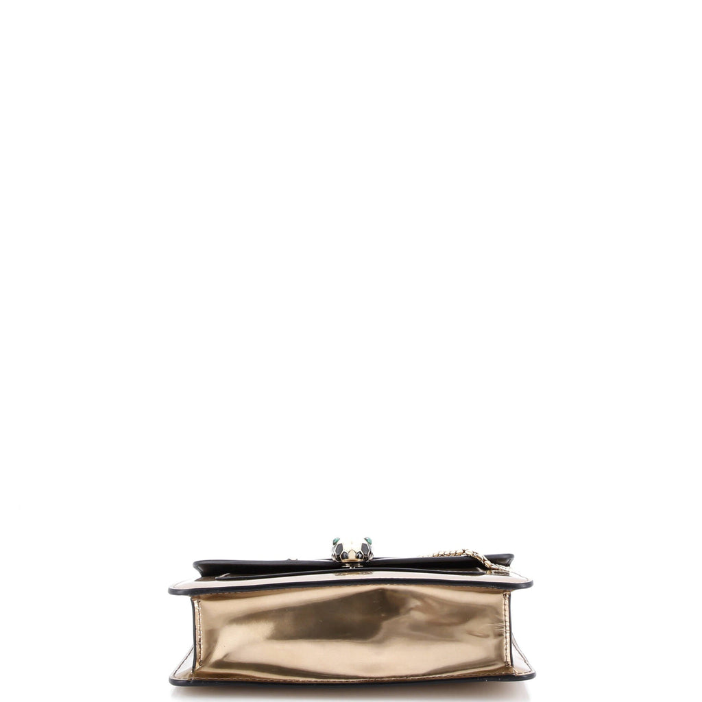 Serpenti Forever Shoulder Bag Metallic Leather Small