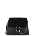 Faye Shoulder Bag Leather and Suede Medium